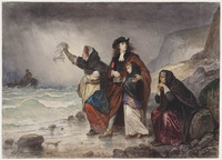 CC 022
<br/>
Vluchtelingen op de Normandische kust
<br/>
<em>Hamman, Edouard (1819-1888)</em>